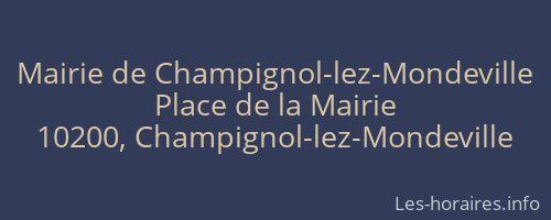 Mairie de Champignol-lez-Mondeville