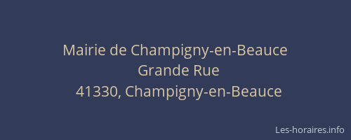 Mairie de Champigny-en-Beauce