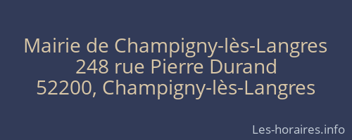 Mairie de Champigny-lès-Langres