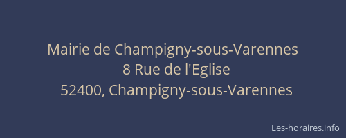 Mairie de Champigny-sous-Varennes