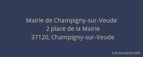 Mairie de Champigny-sur-Veude