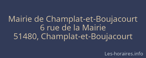 Mairie de Champlat-et-Boujacourt