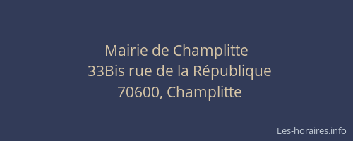 Mairie de Champlitte