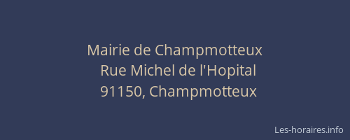 Mairie de Champmotteux