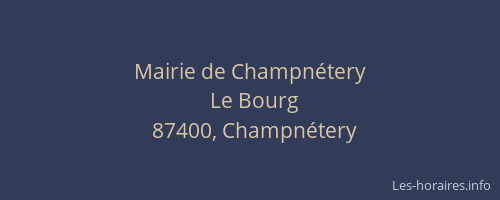 Mairie de Champn&eacute;tery