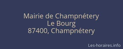 Mairie de Champnétery