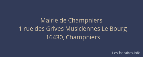 Mairie de Champniers