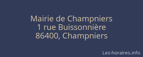 Mairie de Champniers