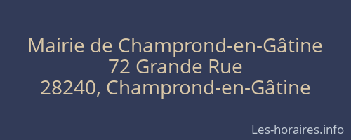 Mairie de Champrond-en-Gâtine