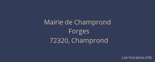 Mairie de Champrond