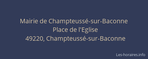 Mairie de Champteussé-sur-Baconne