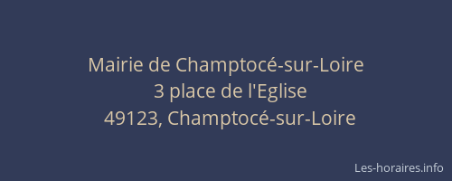 Mairie de Champtocé-sur-Loire