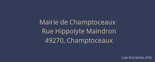 Mairie de Champtoceaux