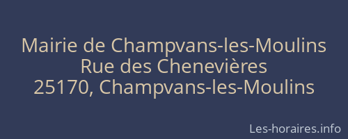 Mairie de Champvans-les-Moulins