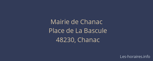 Mairie de Chanac