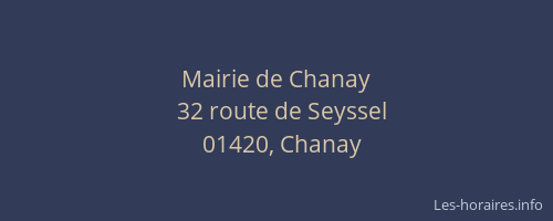 Mairie de Chanay