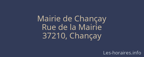 Mairie de Chançay