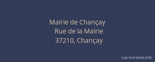 Mairie de Chançay