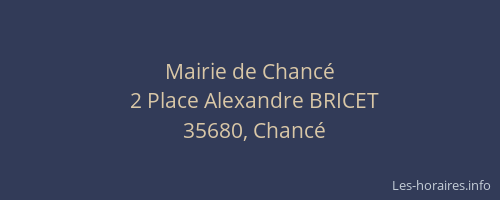 Mairie de Chancé