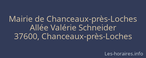 Mairie de Chanceaux-près-Loches