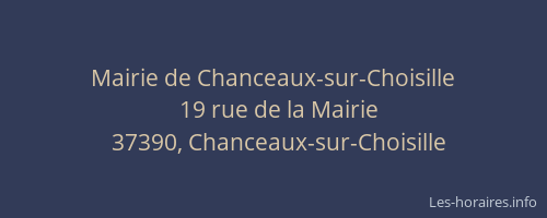 Mairie de Chanceaux-sur-Choisille