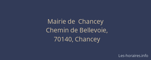 Mairie de  Chancey