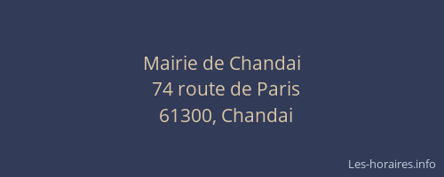 Mairie de Chandai