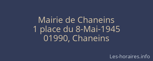 Mairie de Chaneins
