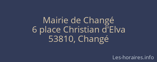 Mairie de Changé