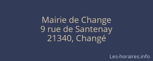Mairie de Change