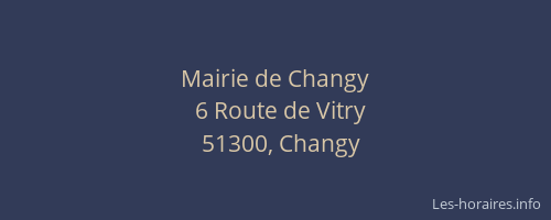 Mairie de Changy