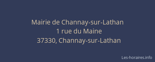 Mairie de Channay-sur-Lathan