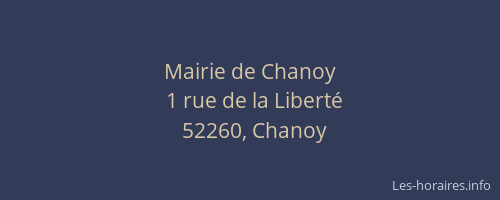 Mairie de Chanoy