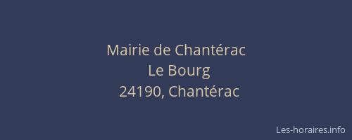 Mairie de Chantérac