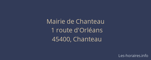 Mairie de Chanteau