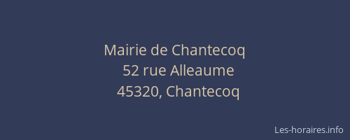 Mairie de Chantecoq