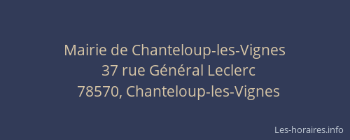 Mairie de Chanteloup-les-Vignes
