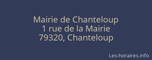 Mairie de Chanteloup