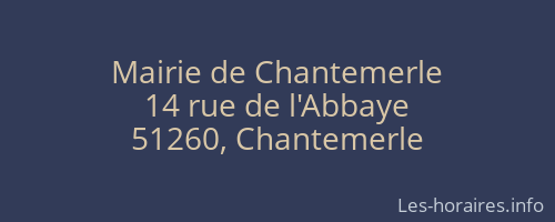 Mairie de Chantemerle