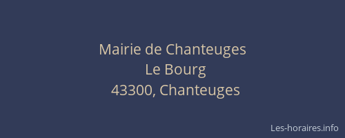 Mairie de Chanteuges