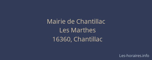 Mairie de Chantillac