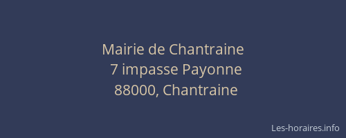 Mairie de Chantraine