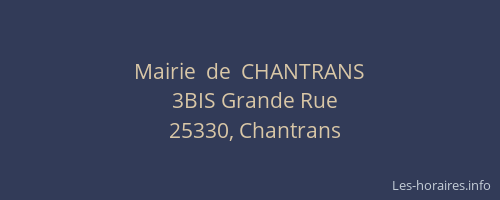 Mairie  de  CHANTRANS