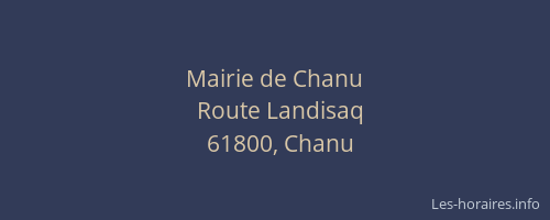 Mairie de Chanu