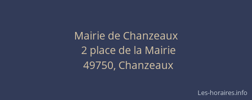 Mairie de Chanzeaux