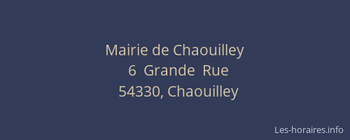 Mairie de Chaouilley