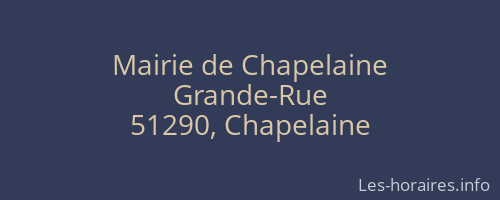 Mairie de Chapelaine