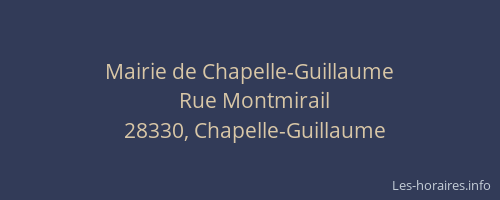 Mairie de Chapelle-Guillaume