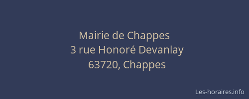 Mairie de Chappes