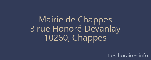 Mairie de Chappes